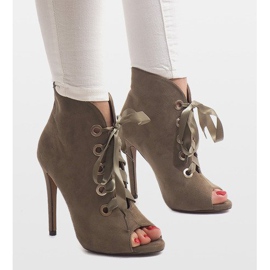 Botas de salto alto 680-32 verde 1