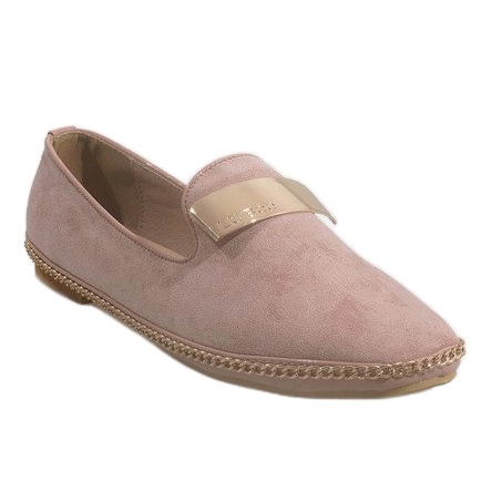 Bailarinas Mocassins Com Eco Suede 155-15 Rosa 1