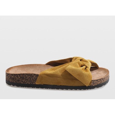 Chinelos amarelos com laço N-48 2