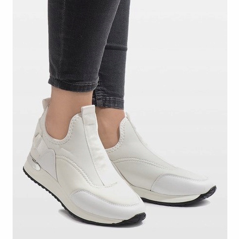 Tênis de lycra branco R-403 2 Tênis de lycra branco R-403 2