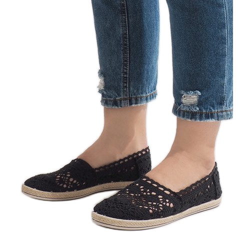 Tênis de renda preta JX57P preto 1