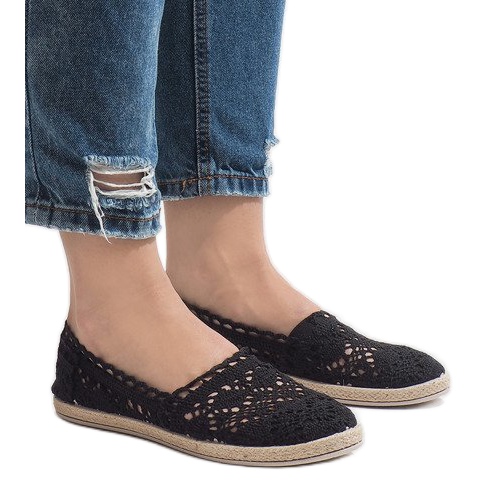 Tênis de renda preta JX57P preto 2