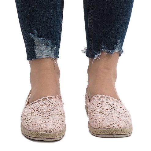 Tênis de renda rosa JX57P 2
