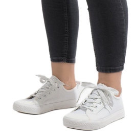 Tênis com glitter branco BOK-1138 1