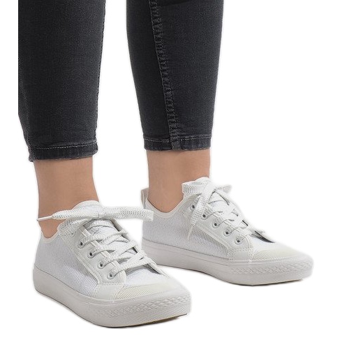 Tênis com glitter branco BOK-1138 2