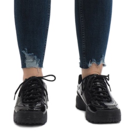 Sapatos esportivos da moda pretos 82017 2