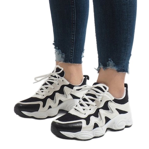 Sapatos esportivos da moda pretos KB-153 1