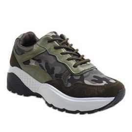 Calçados esportivos verdes da moda, camuflagem LT013 1