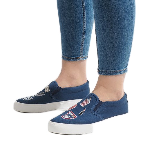 Tênis azul marinho slip-on NB102P 1