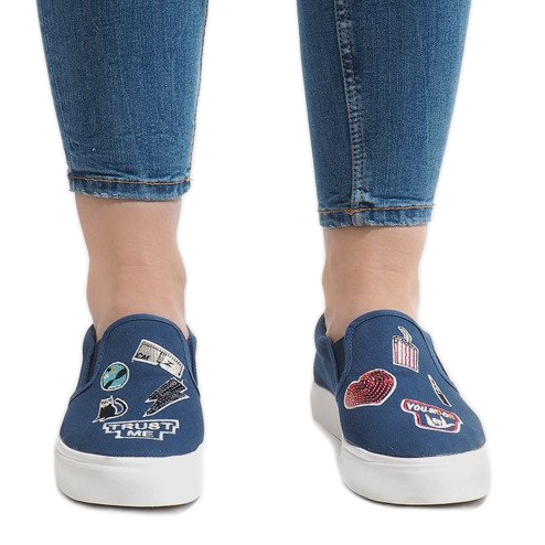 Tênis azul marinho slip-on NB102P 2