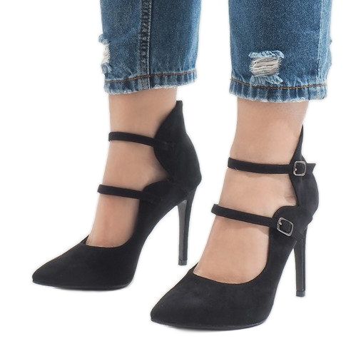 Botas pretas de salto alto 6613-5 preto 1