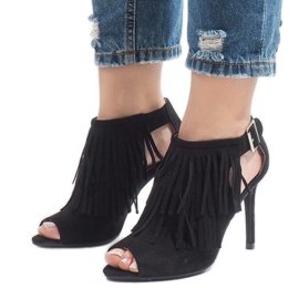 Botas boho pretas de salto 1551-149 preto 1