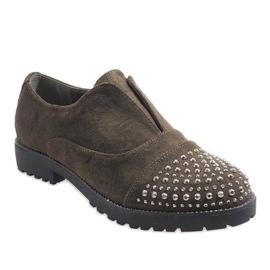 Sapatos deslizantes verdes com 22-2 tachas multicolorido 1