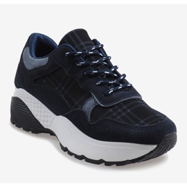 Calçados esportivos elegantes azul marinho 61012 1