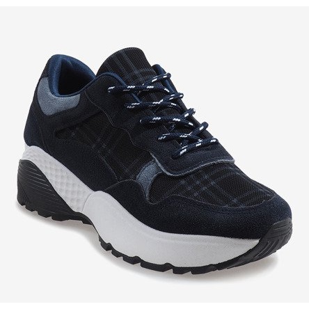 Calçados esportivos elegantes azul marinho 61012 azul-marinho 1