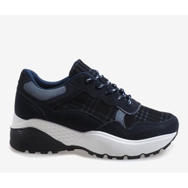 Calçados esportivos elegantes azul marinho 61012 azul-marinho 2