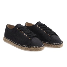 Alpercatas pretas com cordões 831-1 preto 2
