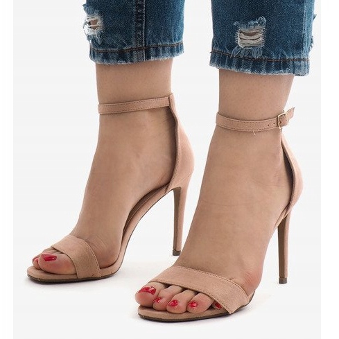 Sandálias de camurça rosa SY-31P 1