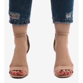 Sandálias de camurça rosa SY-31P 2