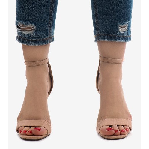 Sandálias de camurça rosa SY-31P 2