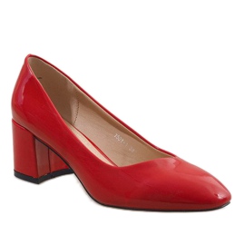 Bombas lacadas vermelhas no poste 7501-1 vermelho 1