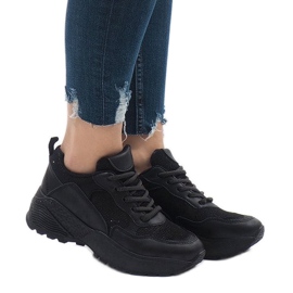 BY-080 tênis esportivos pretos 1