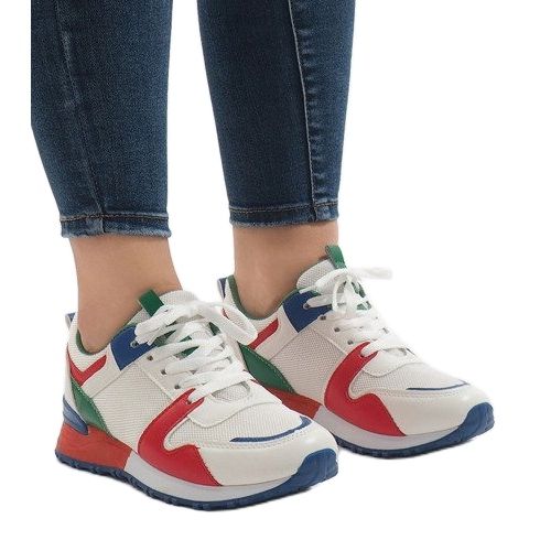 Tênis esportivos da moda, vermelhos, multicoloridos, 2017-7 cinza 1