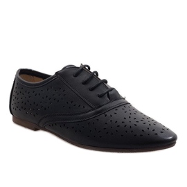 Sapatos Oxford pretos abertos de jazz 3 1