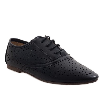 Sapatos Oxford pretos abertos de jazz 3 1
