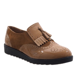 Sapatos de jazz camelo sapatos de camurça TL-63 marrom 1