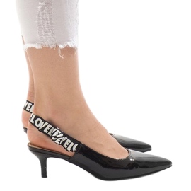 Sapatos pretos com salto HD-28 1