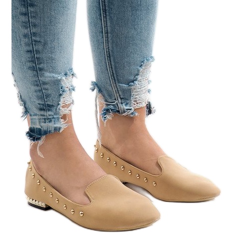 Mocassins de camelo bailarinas ZHC-980 castanho 1 Mocassins de camelo bailarinas ZHC-980 castanho 1