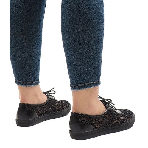 Tênis HC235 de renda preta preto 1