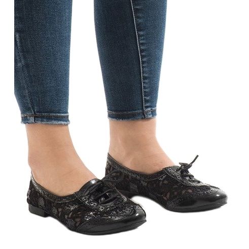 Tênis HC236 de renda preta preto 1