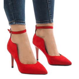 Botas vermelhas em salto B-54 vermelho 1 Botas vermelhas em salto B-54 vermelho 1