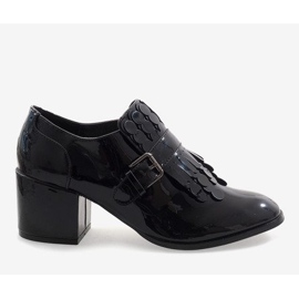 Botas pretas laqueadas de salto alto PZY-02 preto 2