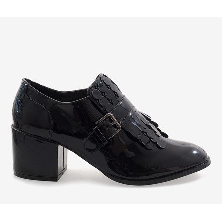 Botas pretas laqueadas de salto alto PZY-02 preto 2