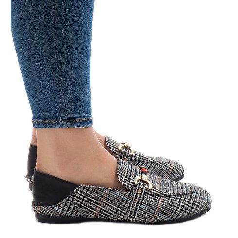 Mocassins de bailarina pretos YJX003 1