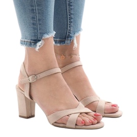 PA1 Sandálias bege de salto alto FH39002 1