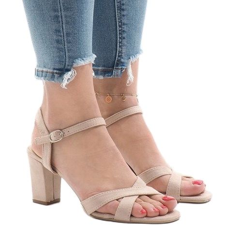 PA1 Sandálias bege de salto alto FH39002 1