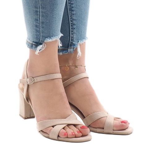 PA1 Sandálias bege de salto alto FH39002 2