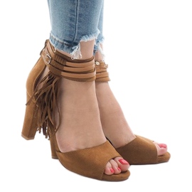 Sandálias camelo no boho post 1275-GL marrom 1