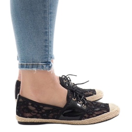 Sapatos de jazz pretos abertos YW-888 1