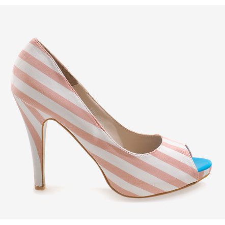 Salto aberto rosa K011 branco 2