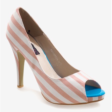 Salto aberto rosa K011 branco 1