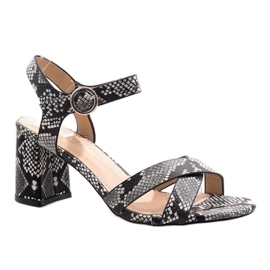 Sandálias cobra na camurça pós X-116 preto multicolorido 1