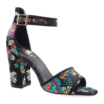 Sandálias pretas no poste 77-14 preto 1