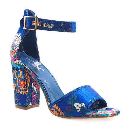 Sandálias azuis no poste 77-14 azul 1