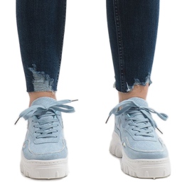 Calçados esportivos azuis HX999 azul 2