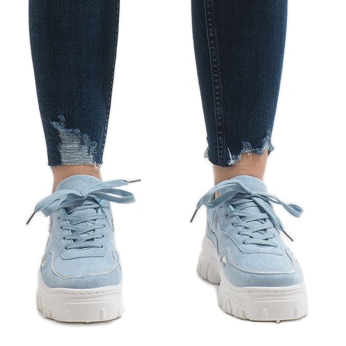 Calçados esportivos azuis HX999 azul 2